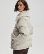 Women White Wind breaker Jacket