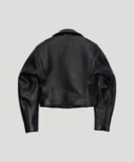 Women's Cropped Slim Classic Leather Jacket