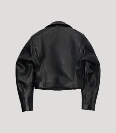 Women's Cropped Slim Classic Leather Jacket