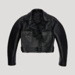 Women's Cropped Slim Classic Leather Jacket