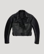 Women's Cropped Slim Classic Leather Jacket