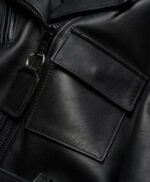 Women's Cropped Slim Classic Leather Jacket