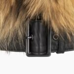 Women's Leather Jacket With Down Insulation