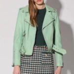 Allison Pistachio Leather Jacket
