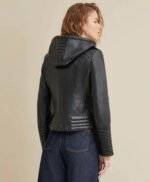 Genuine Black Hooded Real Leather Jacket