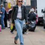 Gigi Hadid Black Leather Jacket