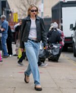 Gigi Hadid Black Leather Jacket