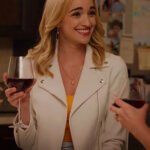 Ginny and Georgia Series Brianne Howey White Leather Jacket