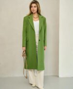 Grass Green Long Wool Coat