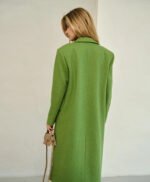 Grass Green Long Wool Coat