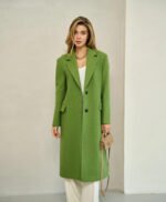 Grass Green Long Wool Coat