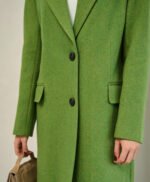 Grass Green Long Wool Coat
