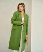 Grass Green Long Wool Coat