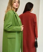 Grass Green Long Wool Coat