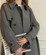 Gray Wool Trench Coat