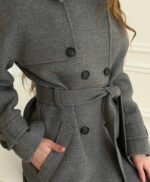 Gray Wool Trench Coat