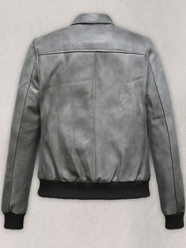 Harbor Gray Kendall Jenner Leather Jacket