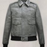 Harbor Gray Kendall Jenner Leather Jacket