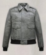 Harbor Gray Kendall Jenner Leather Jacket