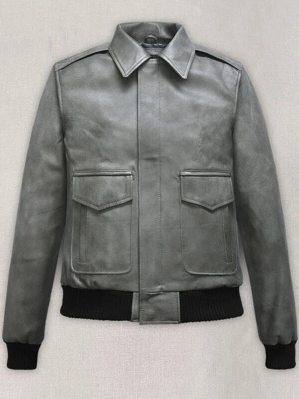 Harbor Gray Kendall Jenner Leather Jacket