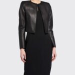 Hasso Cropped Genuine Leather Jacket