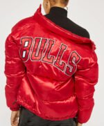 High School Puffer Chicago Bulls Red Jacket