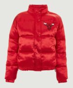 High School Puffer Chicago Bulls Red Jacket