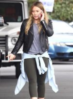 Hilary Duff Leather Black Jacket