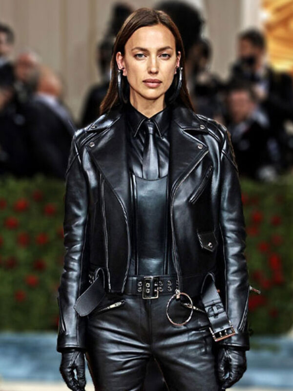 Irina Shayk Met Gala 2023 Leather Jacket