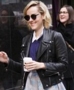 Jena Malone Black Leather Jacket