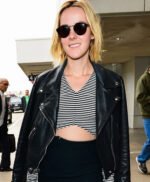 Jena Malone Black Leather Jacket