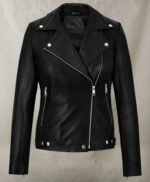 Jena Malone Black Leather Jacket
