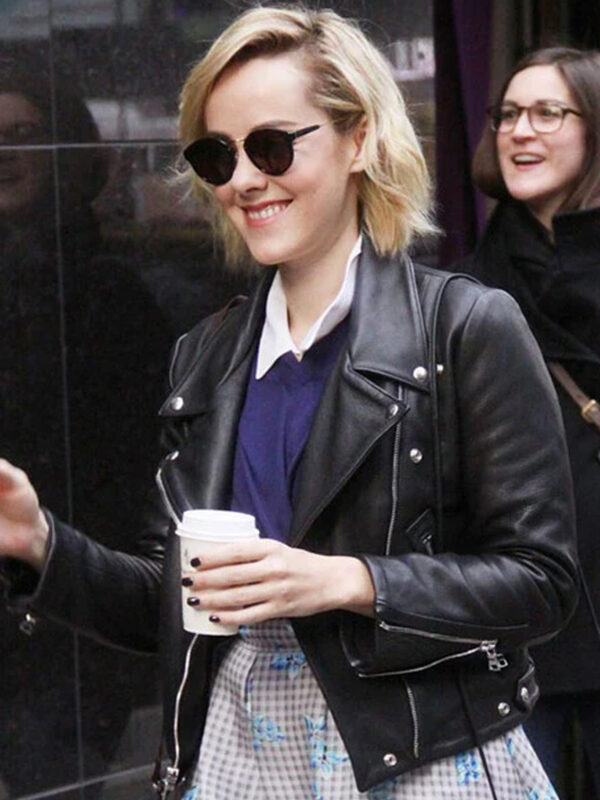 Jena Malone Black Leather Jacket