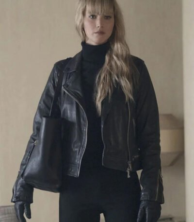 Jennifer Lawrence Black Sparrow Leather Jacket