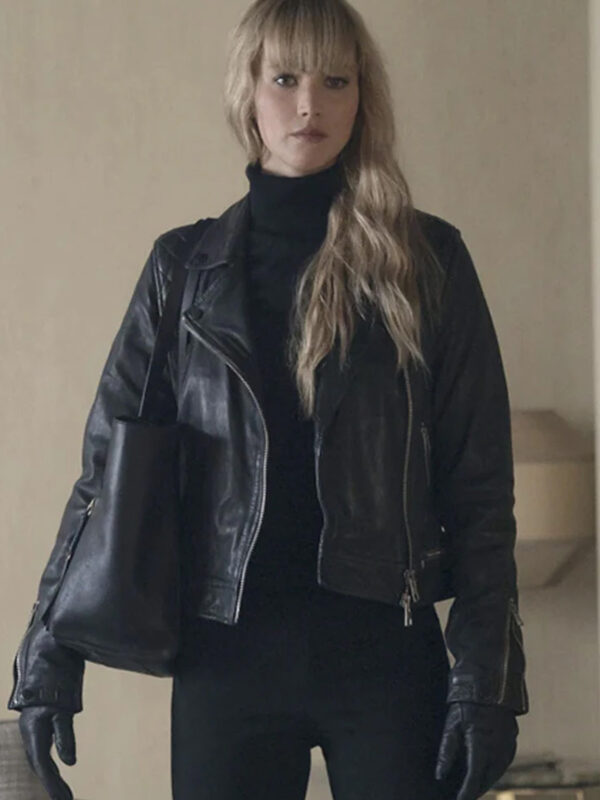 Jennifer Lawrence Black Sparrow Leather Jacket