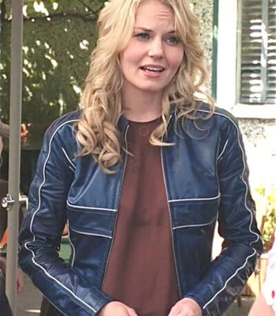 Jennifer Morrison Once Upon A Time Blue Leather Jacket