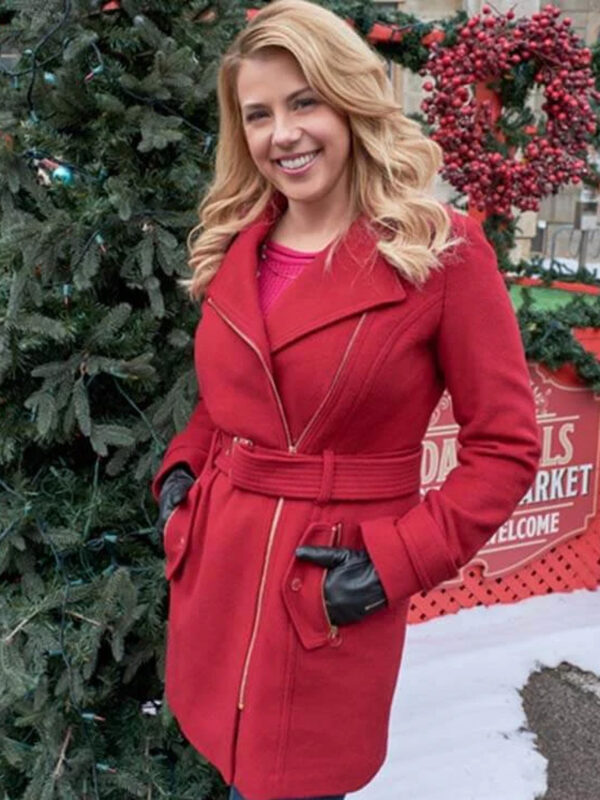Jodie Sweetin Christmas Candace Livingstone Red Wool Coat