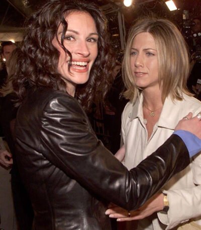 Julia Roberts Black Leather Blazer