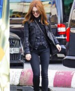 Julianne Moore Black Leather Jacket