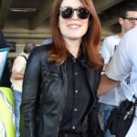 Julianne Moore Black Leather Jacket