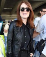 Julianne Moore Black Leather Jacket