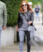 Julianne Moore Black Leather Jacket