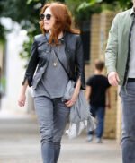 Julianne Moore Black Leather Jacket
