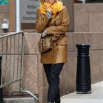 Kaley Cuoco The Flight Attendant Trench Leather Coat