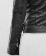 Karen Gillan Black Leather Jacket