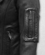 Karen Gillan Black Leather Jacket