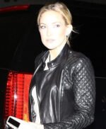 Kate Hudson Black Biker Leather Jacket