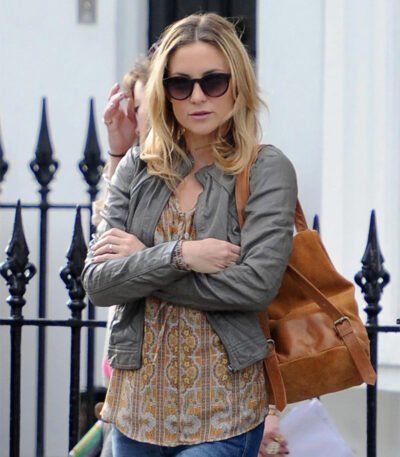 Kate Hudson Gray Leather Jacket