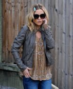 Kate Hudson Gray Leather Jacket