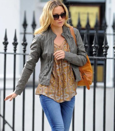 Kate Hudson Gray Leather Jacket